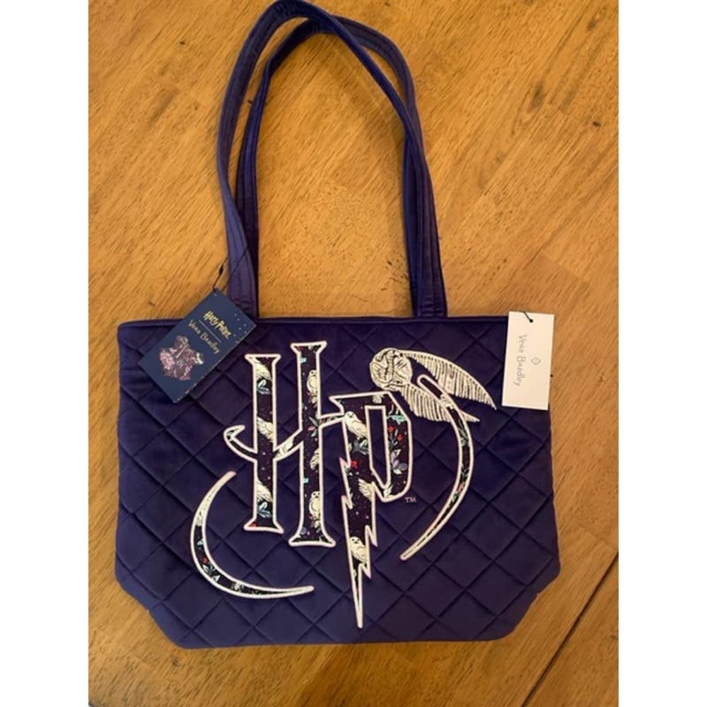 Vera Bradley Harry Potter Forbidden Forest Small Embroidered Tote Purple Bag NWT